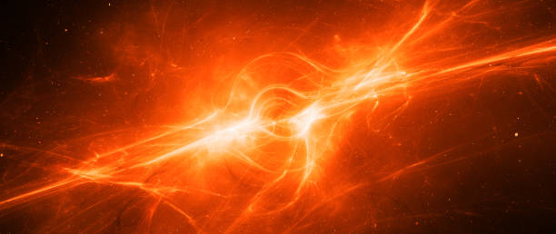 istock Fiery glowing birth of ethereal massive black hole 1354109912