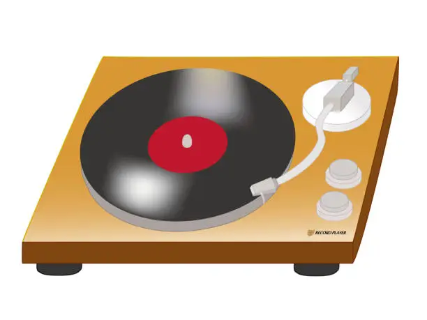 Vector illustration of record player