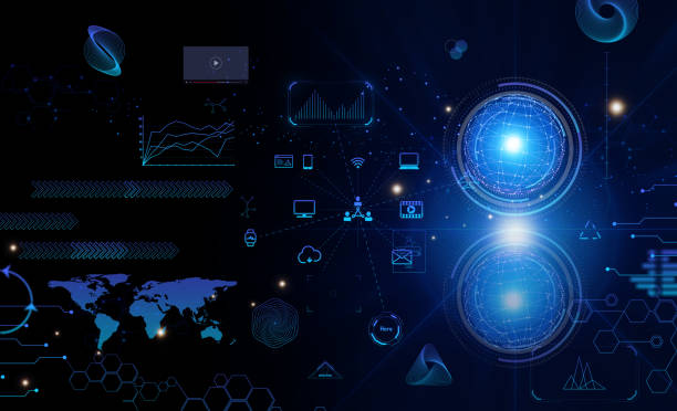 istock CG design of hologram of technology and interface 1354114229