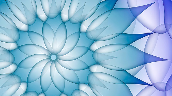 Blue mandala abstract fractal illustration high resolution background