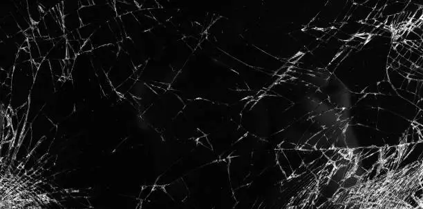 broken glass texture, Black Shattered Screen