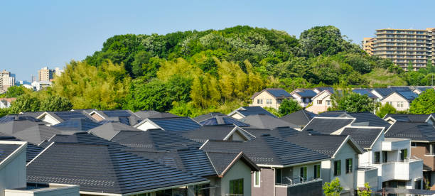 istock Roof solar panels. Various types of solar panels. 1354120060