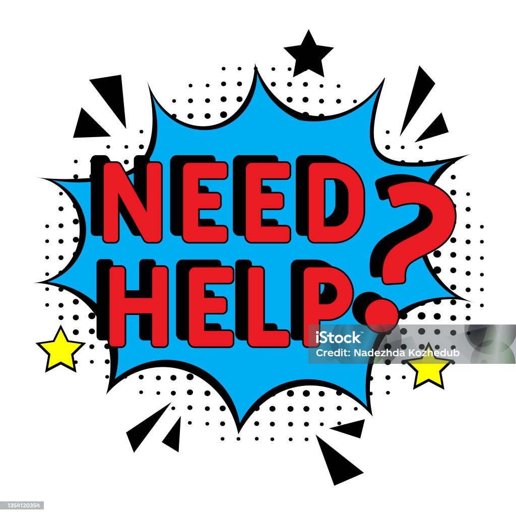 Comic Need Help Need Help In Comic Pop Art Style Stock Illustration - Download Image ...