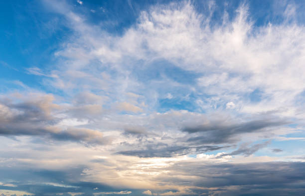 istock sky background with many varied stratus clouds before sunset 1354125444