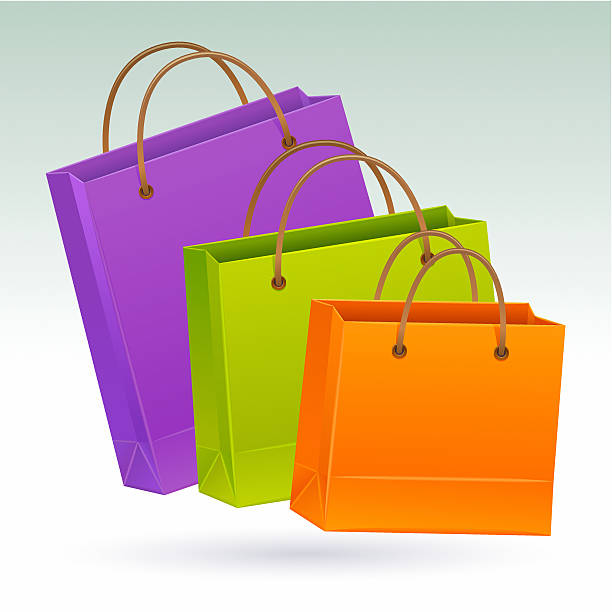 Shopping Bags Stock Illustration - Download Image Now - Colors, Cut Out,  Empty - iStock