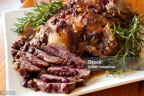 Lamb Roast With Rosemary Stock Photo - Download Image Now - Roast Lamb, Slice of Food, Barbecue - Meal