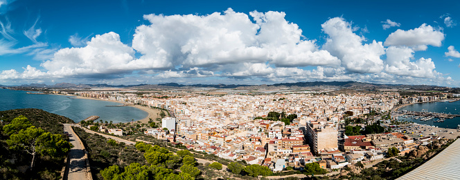 Panoramic of the city of Águilas\tin summer
