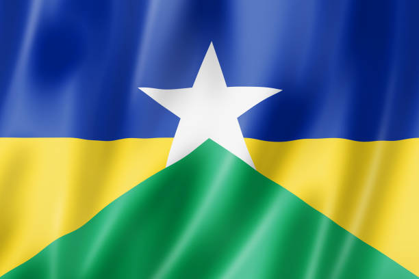 istock Rondonia state flag, Brazil 1354155371