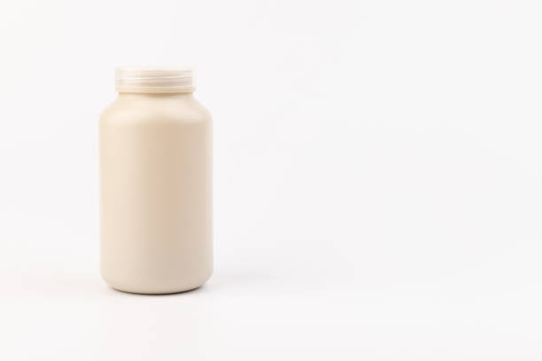 istock Pills jar. Medical container for drugs, diet, nutritional supplements. 1354165826