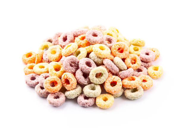 istock Dry breakfast. Multicolored rings flakes 1354168332