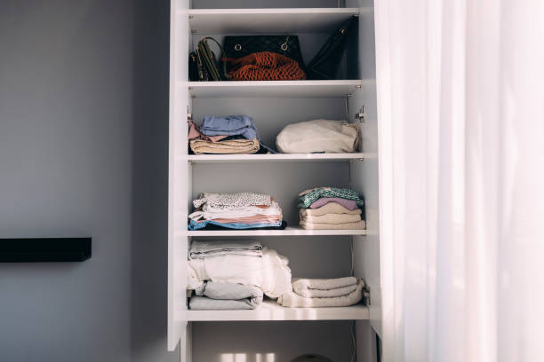 istock A White Wardrobe In a Bright Bedroom 1354173036