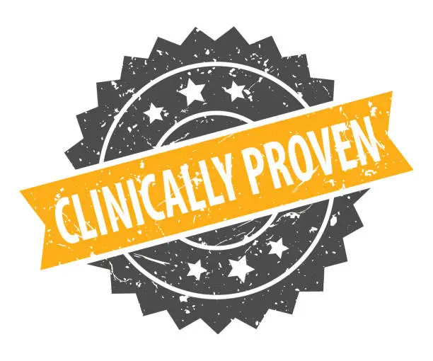 Vector illustration of Clinically Proven - Stamp, Imprint, Seal Template. Vector Stock Illustration