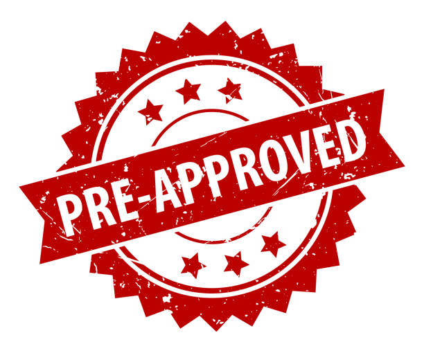 stockillustraties, clipart, cartoons en iconen met pre-approved - stamp, imprint, seal template. grunge effect. vector stock illustration - verwachting