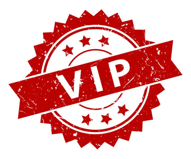 Vector illustration of VIP - Stamp, Imprint, Seal Template. Grunge Effect. Vector Stock Illustration