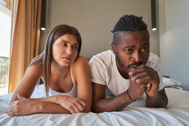 istock Offended guy paying no attention to woman 1354175993