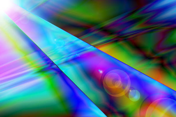 istock Abstract colorful background of light rays in bright colors. 1354176300