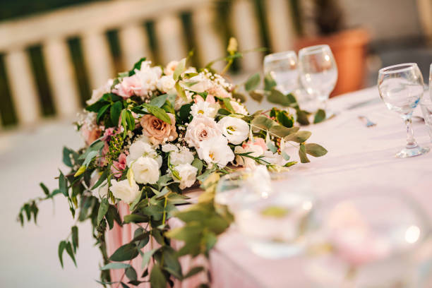 istock Fresh floral wedding decoration. 1354178735