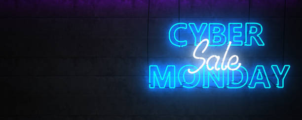 istock Neon Sign Cyber Monday Sale 1354180523
