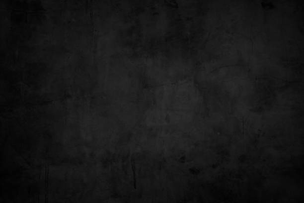 istock Close up retro plain dark black cement & concrete wall background texture for show or advertise or promote product and content on display. 1354187920
