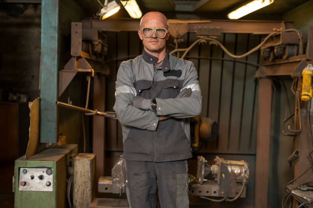 istock Portrait of mature metal worker 1354189667