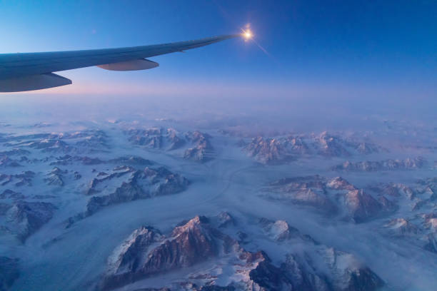 A mesmerizing view with snow-covered mountains background in Island, Greenland