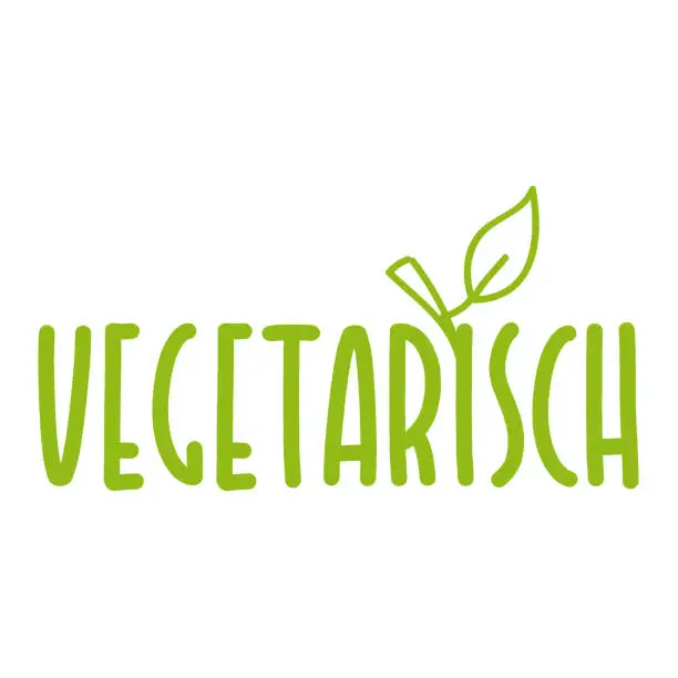 Vector illustration of Vegetarian food with leaf icon. Eps10 vector.