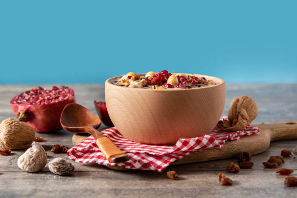 istock Traditional Turkish Noah's pudding in bowl 1354201296