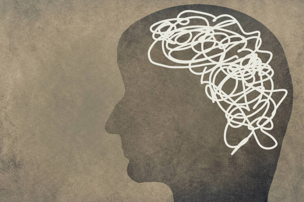 istock Silhouette of a head, profile, brainstorming, confusion, abstract brain, psychology 1354205206