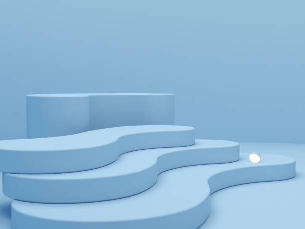 istock Minimal scene with podium and abstract background. 1354206309