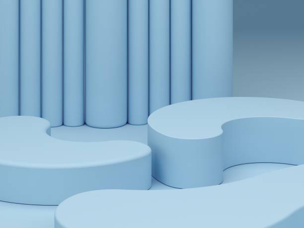 istock Minimal scene with podium and abstract background. 1354206311