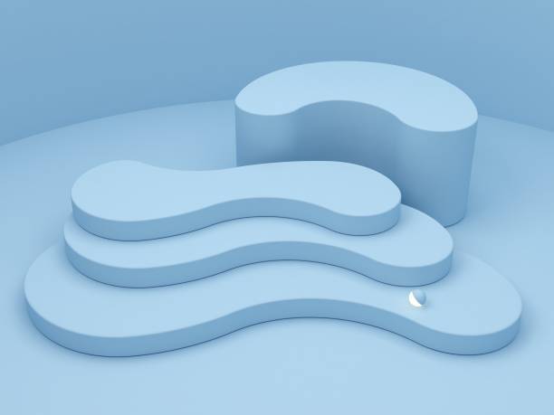 istock Minimal scene with podium and abstract background. 1354206312