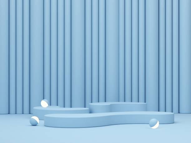 istock Minimal scene with podium and abstract background. 1354206313