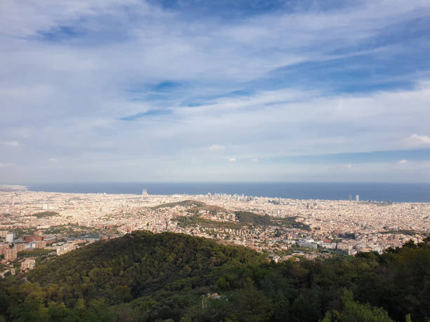 istock Panoramic view of Barcelona from Tibidabo hill 1354209667