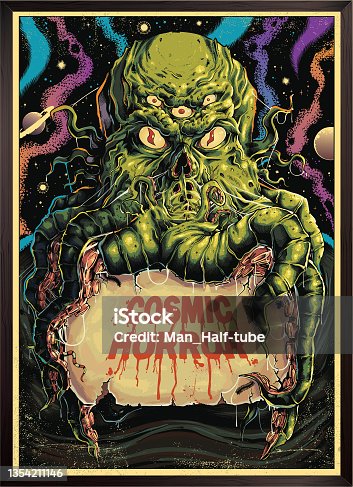 istock Cthulhu monster horror poster 1354211146