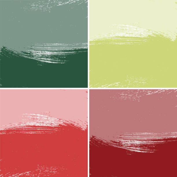 Vector illustratie van een geschilderde grunge achtergrond in kerst kleuren. vector art illustration