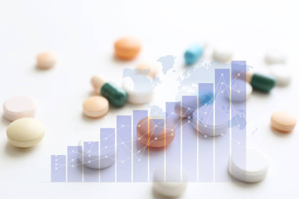 istock Medical concept medicines and graphs 1354213282