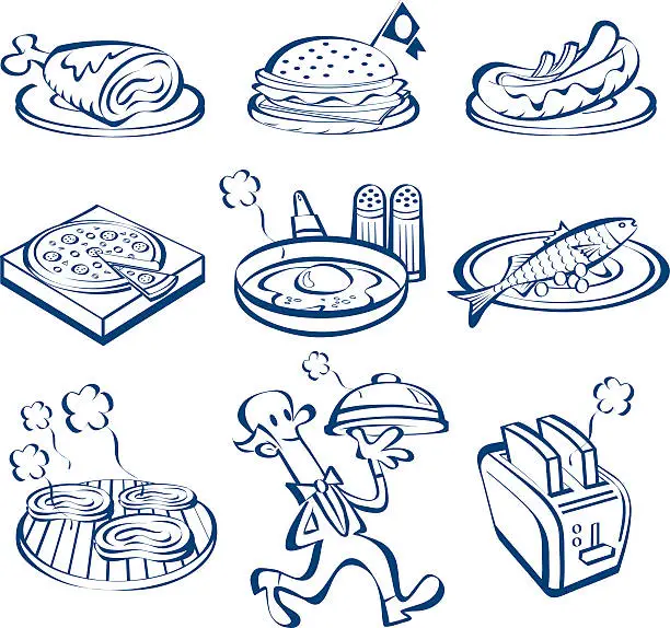 Vector illustration of various kind of food