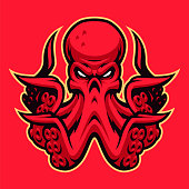 istock Octopus Vector Mascot 1354222724