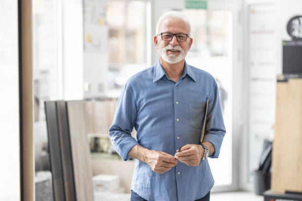 istock Portrait of senior design studio worker . 1354222932