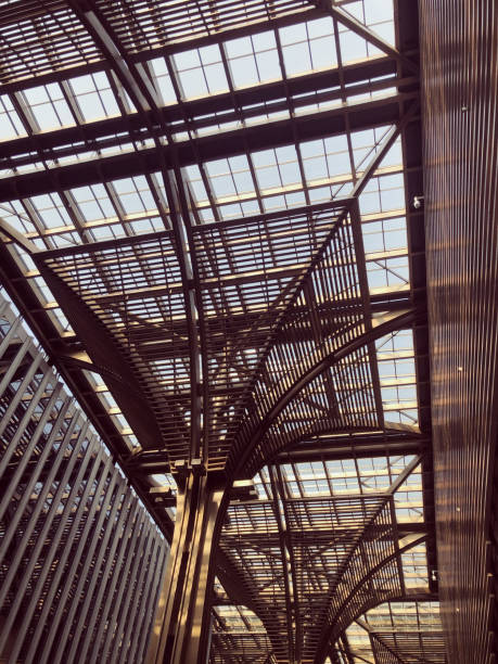 istock Columns and skylights in a modern building with columns and skylights in a modern building 1354234625