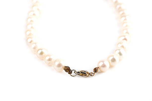istock Selective focus on the lock of a pearl bead necklace. 1354234774