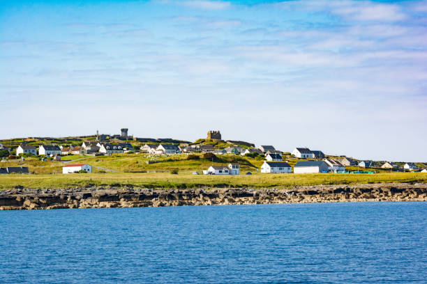 Inisheer Island view from the sea, Galway County, Ireland stock photo