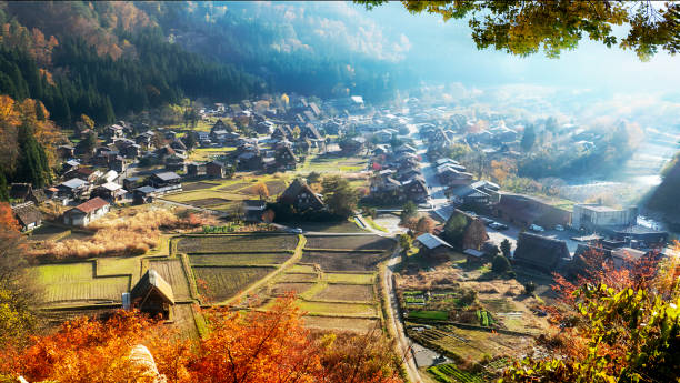 Historic Villages of Shirakawa-go and Gokayama, Japan The Historic Villages of Shirakawa-go and Gokayama, Japan gifu prefecture stock pictures, royalty-free photos & images