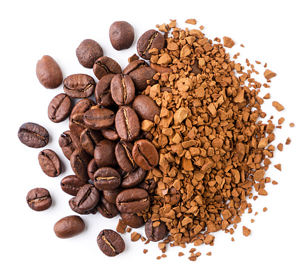 Details of roasted coffee beans