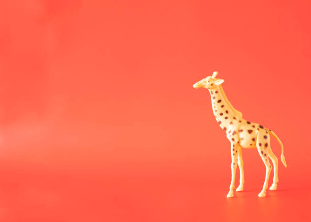 istock Toy Giraffe On A Bright Red Background 1354243705