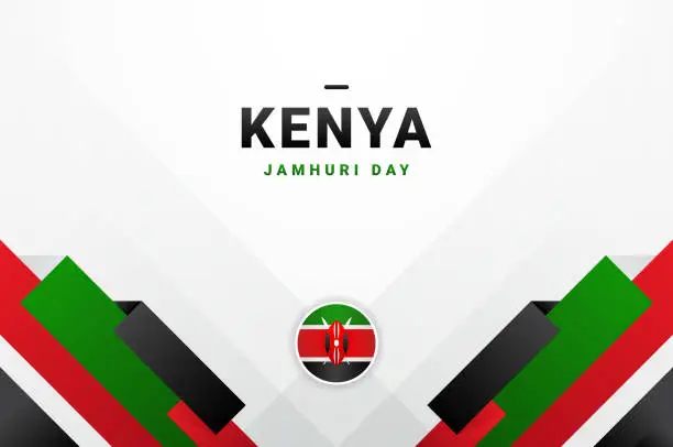 Vector illustration of Kenya Jamhuri Day Design Background For Greeting Moment. Independence Day