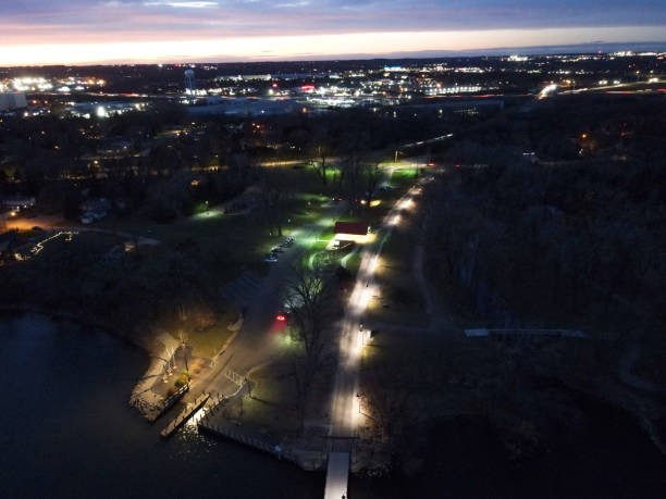 istock City trail and park night 1354245367