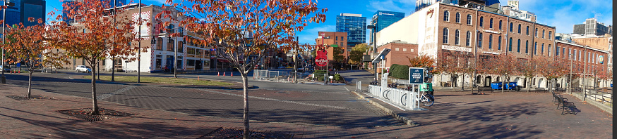 Panoramic view of the downtown Nashville Tennessee during a fall morning