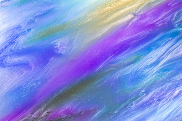 istock Texture with bright paint of various soft and light colors 1354245676