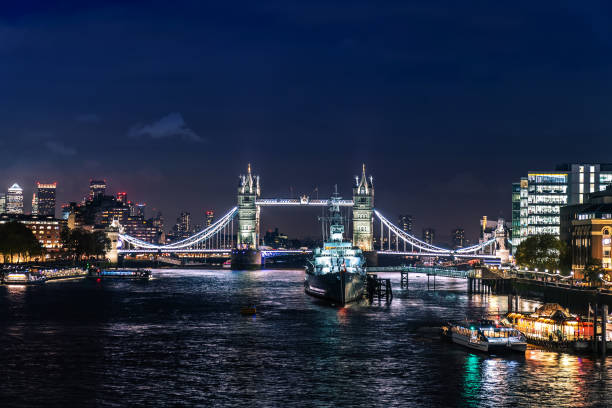 istock Tower Bridge at night London England 1354247971